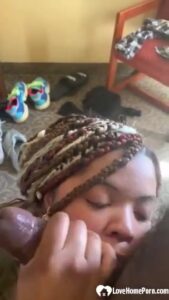 Explosive Facial Cumshot: Drenching Her Gorgeous Face After Sloppy Deepthroat Blowjob! Image