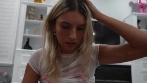 FSU College Slut DRENCHED in GIGANTIC CUM FACIAL at WILD Halloween Orgy Party! Image