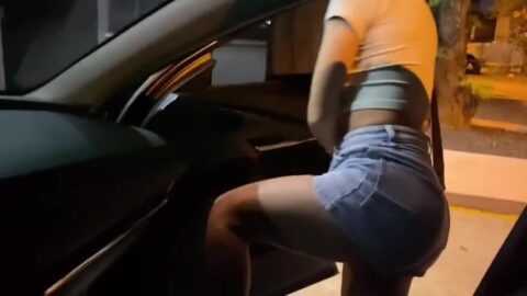 Roadside Stranger Blowjob: Swallowing Huge Cum Load in Broad Daylight Traffic! Image